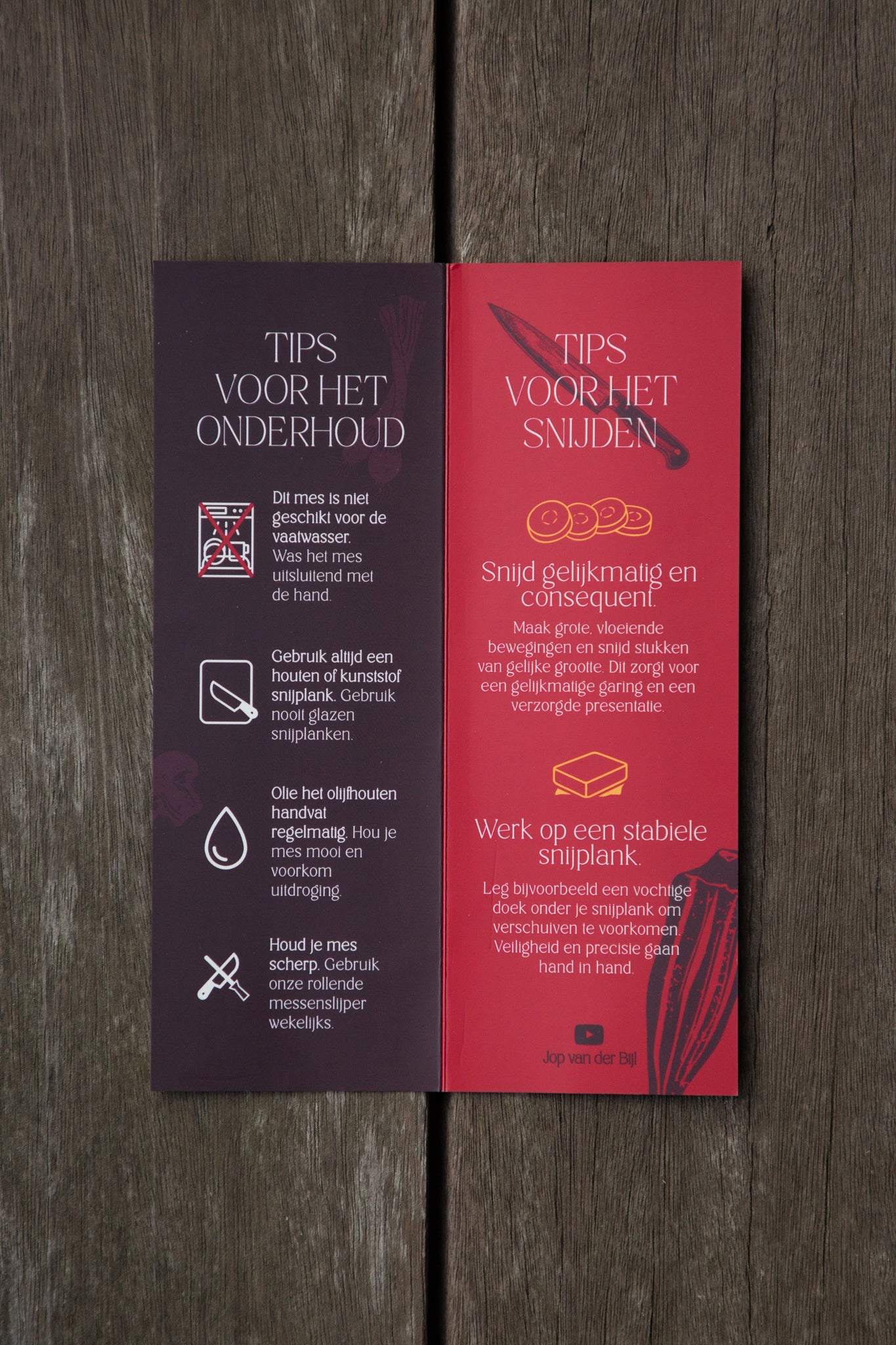 Santoku Keukenmes - 67-Laags Damascus Staal - Olijvenhout | Jop van der Bijl